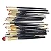 KOLIGHT® Set of 20pcs Pro Makeup Sets Powder Foundation Eyeshadow Eyeliner Lip Cosmetic Brushes-black+gold
