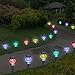Solar Garden Lights Outdoor - SurLight Solar Lights Outdoor Color Changing Solar Pathway Lights Stake Lights for Walkway Patio Yard Lawn Garden Landscape Decorations, 4 Pack