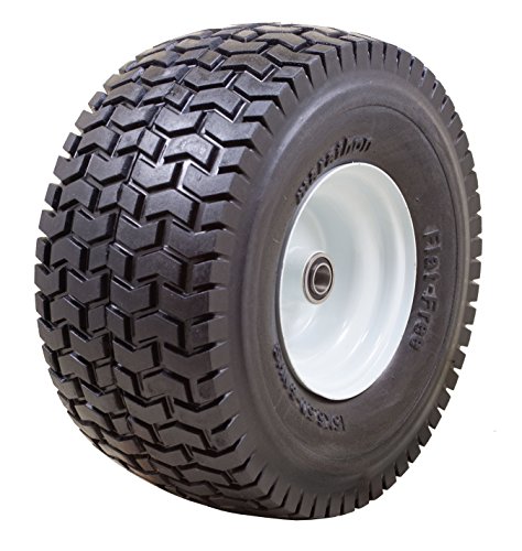 Marathon 15x6.50-6" flat free tire on wheel, 3&quo…