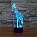 SUPERNIUDB Giraffe 3D Night Light Table Desk Optical Illusion Lamps 7 Color Changing Lights