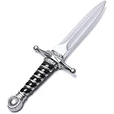 DAYSTART PU Foam Dagger Prop, Non-Functional Costume Dagger with Plastic Core for Adult Cosplay