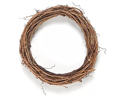 MALORY DIY Natural Grapevine Wreath 10 inches (5-Pack)