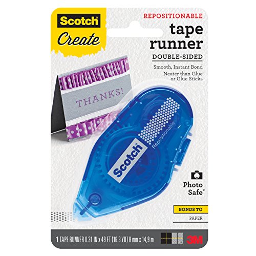 Scotch Tape Repositionable Runner, Doublesided, Photo Safe .31 in x 16