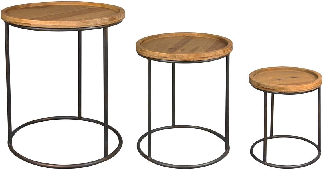 Abeto Natural Birlea Nest of Tables Bergen Nido De Mesas Nido leucom