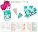 Pixie Menstrual Cup - No Metals or Toxins - Ranked 1 for The Most Soft Reusable Period Cup - Wear 12 Hours - 100% Medical-Grade Silicone - Tampon Alternative (Sea + White, 2 Count (Pack of 1))