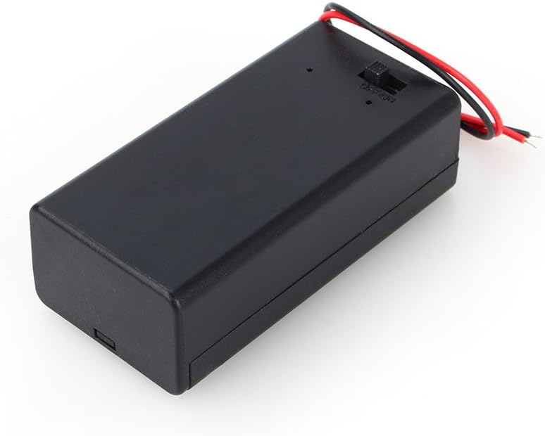 Hilitand 9V PP3 Battery Holder Case Plastic Battery Storage Box with ON/OFF Switch with Wire Lead, default