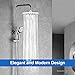 Rain Shower Head High Pressure, WarmSpray Rainfall Shower Head for Bathroom With 9 Inch Large Coverage- Relaxed Waterfall Shower Experience