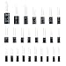 Foxnovo 125pcs 25 Values Total Electrolytic Capacitors Assortment Kit Set 1uF to 2200uF (Black)