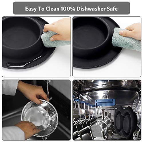 Kulmeo Double Dog Bowl Cat Food Bowls Stainless Steel Dog Food and Water Bowls with Non Skid Silicone Mat Spill Proof… - Image 6