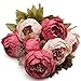 KINGSO Artificial Peony Silk Flowers Bouquet Home Wedding Decoration Christmas Fall Thanksgiving Harvest Autumn Party Craft Accessory Decorations