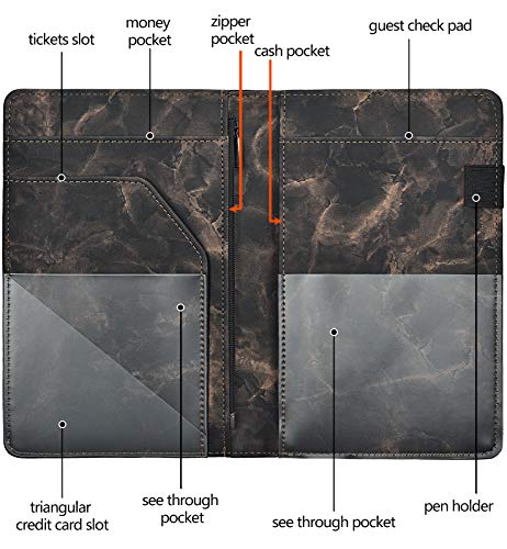 2 Waitress+Marble+Texture+Waitstaff+Organizer