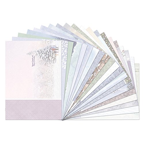 Hunkydory Crafts White Christmas Inserts for Cards A4 Sheets 140gsm 20pc