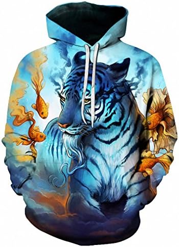 New Fashion trasher Men/Women Hooded Hoodies 3d tiger Print Brand Sweatshirts Tracksuits Pullovers Large size S-6XL FIG L