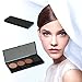 Weksi 4 Colors Pro Eyebrow Cake Powder Eye Brow Palette Makeup Shading Kit with Brush Mirror Set