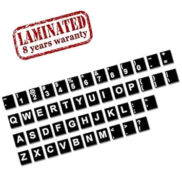 Englische US Tastaturaufkleber Tastatur Keyboard Aufkleber Stickers Layout Tastatur-Aufkleber für PC, Laptop, Notebook, Compu