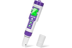 ORAPXI Pool pH Meter and Salinity Tester 6 in 1 Salinity pH ORP TDS EC and Temp Tester pH and Salt Meter Saltwater Pool Test Kit for Swimming Pool Hot Tubs and Spas