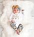 Newborn Baby Boy Girl Romper Tops + Headband+Leg Warmer 3PCS Outfits Set Clothes (9-12 Months, Little Sister)