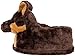 Silver Lilly German Shepherd Slippers - Plush Dog Slippers w/Platform (Brown/Tan/Black, Large)