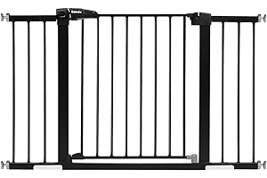 Babelio Metal Baby Gate, 29-48'' Auto Close Easy Install Pet Gate, Extra Wide Walk Thru Child Safety Gate, Pressure Mounted D