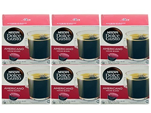 Dolce Gusto Caffe Americano Capsules For The Dolce Gusto Machine By Nescafe (Case of 6 packages; 96 Capsules Total) by NescafÃƒÂ©
