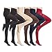 MANZI 6 Pairs Run Resistant Control Top Panty Hose Opaque Tights(Mixed Color,S)