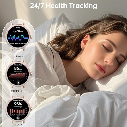 Smart Watch for Women Men(Answer/Make Calls), Fitness Tracker Built-in AI Voice, 1.27" HD Smartwatch with Heart Rate/Sleep/Step/SpO2 Monitor, 100+ Sports Modes, IP68 Waterproof Watch for Android iOS