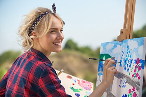 AIT Art Select Paint Brushes - Set of 4 Synthetic Sable Brushes - Handmade in USA - Compact Travel Set