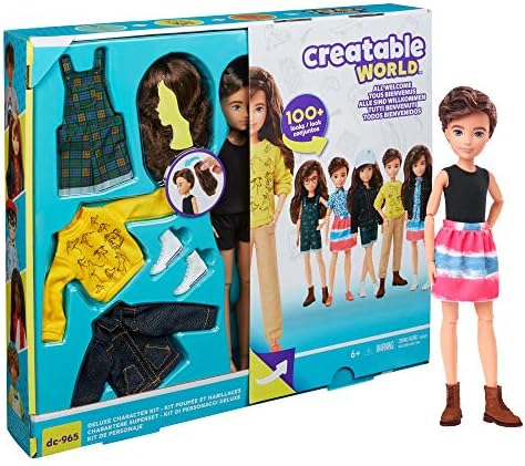 Creatable World Kit Deluxe Bambola 30cm Con Parrucca E Vestiti - Oltre 100 Look Possibili, Gioco Senza Etichette - 2