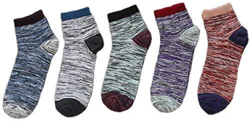 メンズ ソックス 5足セット 薄手 春夏用 靴下 クルー ハイソックス 1年保証 スポーツソックス ビジネス