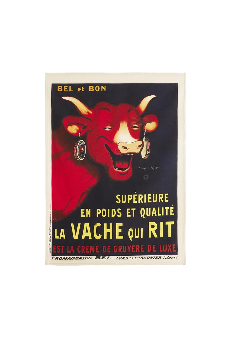 Coucke TTI-220-7095010-000-CKE Printed Cotton Tea Towel, 50 x 75 cm, Black