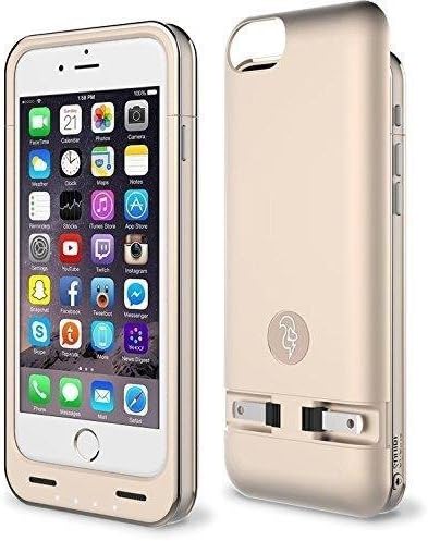 Apple MFI Certified Extended Battery Case Juice Pack for iPhone 6/6S with Built-In Plug charger by Squirl