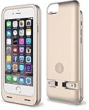 Apple MFI Certified Extended Battery Case Juice Pack for iPhone 6/6S with Built-In Plug charger by Squirl