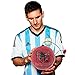 Leo Messi Soccer Ball | Solo Youth Soccer Football Kick Throw Trainer with Adjustable Control Cord | Skill Training for Soccer Practice & Drills, Size 3 (RED)