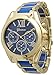 Women's Geneva Roman Numeral Gold Plated Metal/Nylon Link Watch - Royal