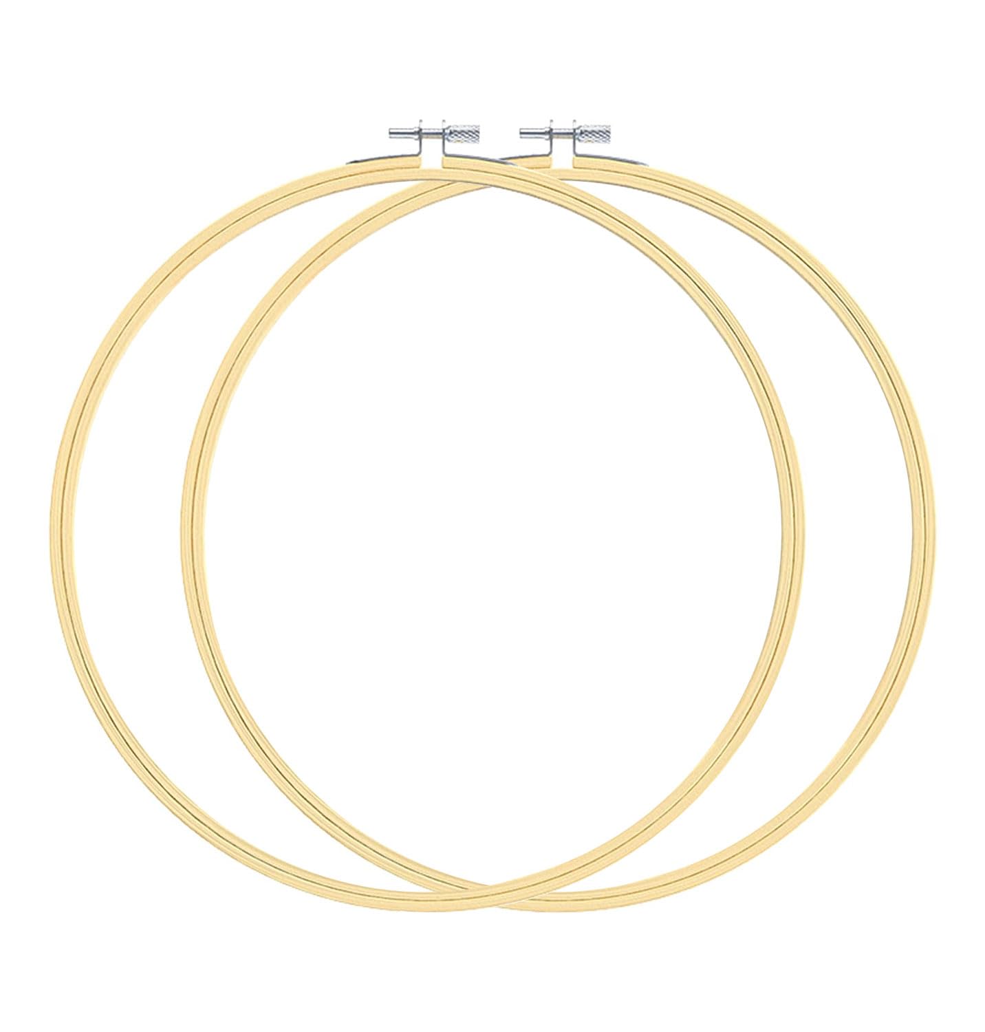 2 Pcs 12 inches Embroidery Hoops Large Cross Stitch Hoops Big Round Embroidery Hoops 30cm Cross Stitch Rings for DIY Art Craft Sewing Wreaths Decoration