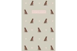 Brown Labrador Retriever Notebook Hardcover | Grey Cover: Cute Aesthetic Lined Journal for Chocolate Brown Lab Dog Lovers
