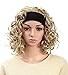 OneDor 16 Inch Curly Hair 3/4 Half Head Synthetic Hair Wig with Black Headband (L16-163)