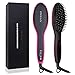 Hair Straightening Brush, ETEREAUTY Straightening Brush with Anti Static Technology, Anti Scald, LCD Display , Adjustable Temperature and Auto Lock