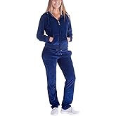 LeeHanTon Womens 2 Piece Outfits Velour Tracksuits Long Sleeve Sports Sweatsuits Jogging Velvet Lounge Set