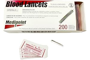 MEDIpoint Stainless Steel Lancet, 200 Count