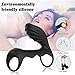 Vibrating Penis Ring Dual Cock Ring Set,Full Silicone G-spot Vibrator Sex Toy Delay Spray Erection Ring for Men or Couple, Waterproof Vagina Clitoris Stimulator for Women(Black).