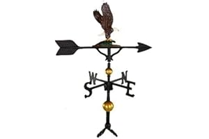 Montague Metal Products 32-Inch Deluxe Weathervane with Color Eagle Ornament