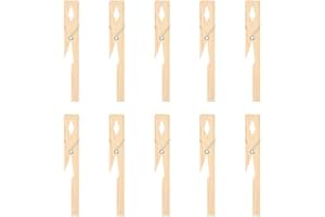 HILITAND 10Pcs Wood Test Tube Clip,Test Tube Holder Clamp Clip for Laboratory Equipment Testing Tool 18cm/7.1in Length