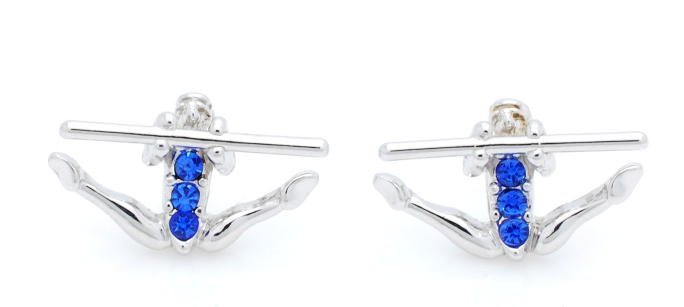 GYMNAST EARRINGS GYMNASTICS BAR EARRINGS POST MANY COLORS AVAILABLE