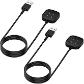 EXMRAT Compatible with Fitbit Versa 3/4 Charger, Replacement USB Charging Cable Cord for Sense 2/1 Smartwatch