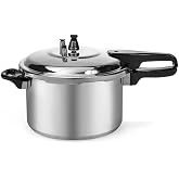 Barton 6.0 Quart Pressure Cooker Pot Release Valve Aluminum Canning Cooker Pressure Release Pot Stove Top Instant Fast Cooking Stovetop Pressure Canner Pot Gas Stoves, (5.67L)