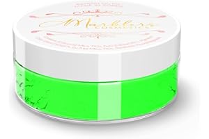 MARBLERS Fluorescent Mica Powder [Neon Green] 0.11oz (3g) | Matte Pigment | Non-Toxic | Vegan | Cruelty-Free | Nail Polish, Nail Art, Soap, Craft | Festival, Rave & Party Makeup