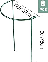 TOYPOPOR 8Pack 76x32cm Plant Support Stakes with 50m Ties Garden Cage view 3