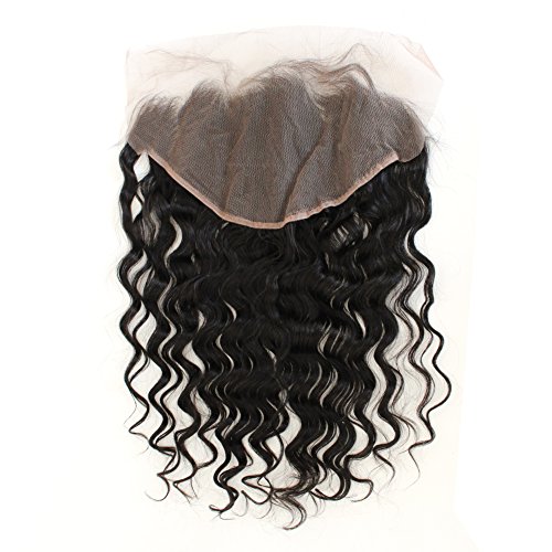 ZigZag Hair Brazilian Loose Wave 13x6 Lace Frontal Closure Free Part Ear to Ear Human Hair Lace Frontal Closure With Baby Hair (14inch, Loose Wave,Free Part)