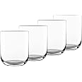 Luigi Bormioli Sublime 15.25 Oz Double Old Fashioned Glasses, Set of 4 - Made in Italy, Whiskey Glassware with Minimalist Design - Durable SON.hyx Drinkware for Cocktails, Spirits, Water, Juice
